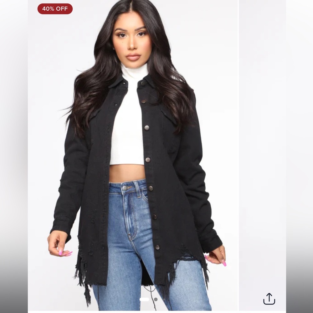 Fashion Nova - Never Fray Never Distressed Denim Shirt